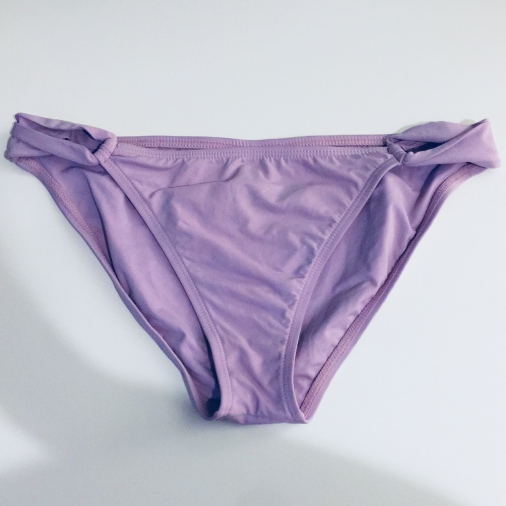 👙 NWOT L Space Lavender fringe 2 piece bathing suit - Picture 4 of 8